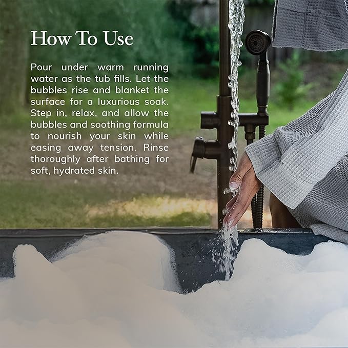 Deep Steep Magnesium Bubble Bath, 15.6 oz – Foaming Soak with Magnesium, Coconut Oil, Aloe, Vitamin C, Shea Butter & Argan Oil – Vegan, Clean Beauty for Stress & Sleep (Brown Sugar Vanilla)