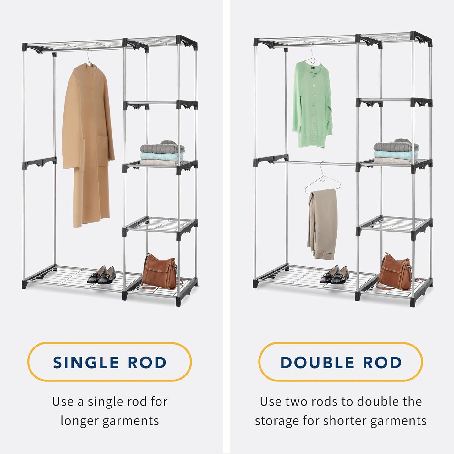Whitmor Modern Industrial Wardrobe