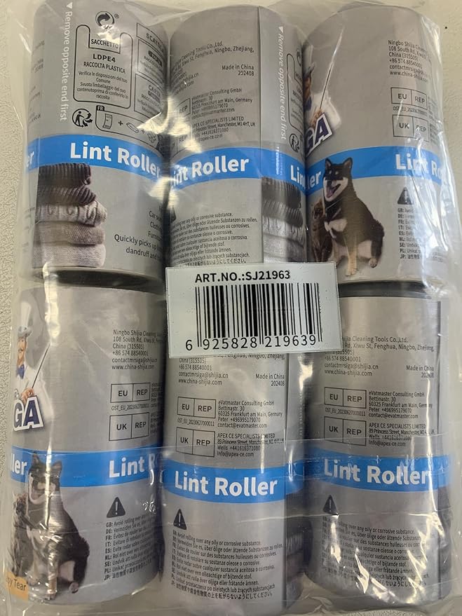 MR.SIGA Lint Rollers for Pet Hair Extra Sticky, 540 Sheets, Lint Remover for Clothing, Furniture, Pet Hair Remover with Easy Tear Sheets