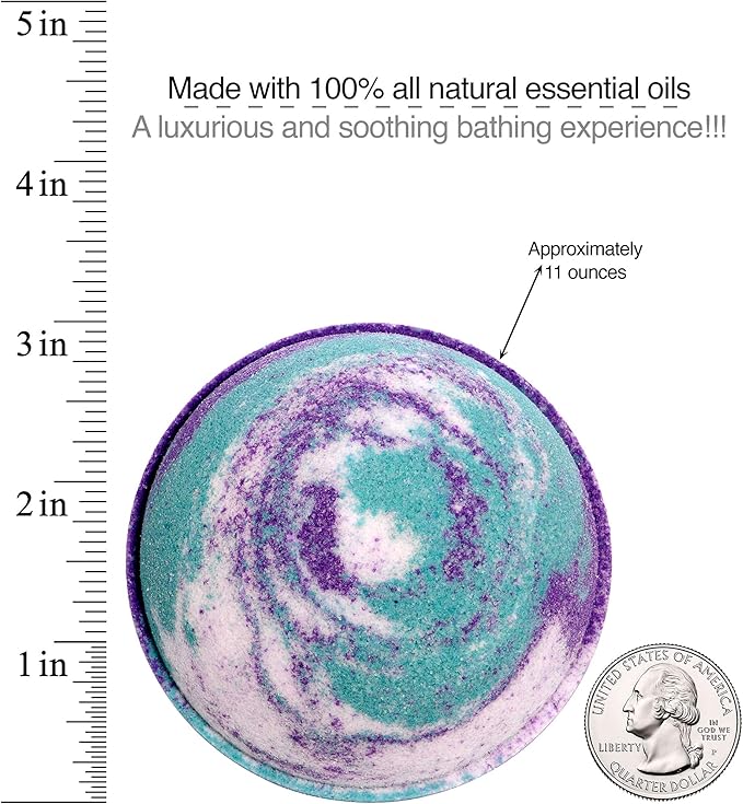 Bath Bomb with Surprise Ring Inside Mermaid Daydream Extra Large 10 oz. Made in USA (Suprise)