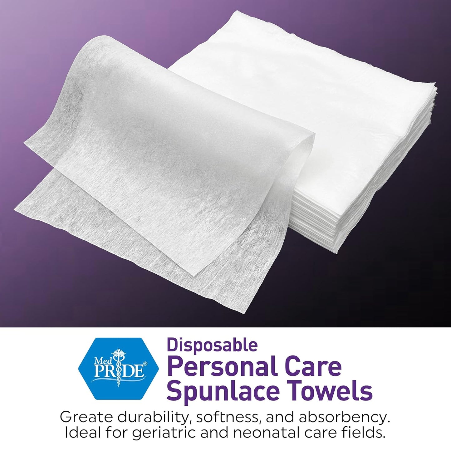 MED PRIDE Disposable Dry Wipes for Adults, Soft & Absorbent Personal Towels, Bulk 800 Count, Incontinence Care, Baby Wipes (800 Count (Pack of 1))
