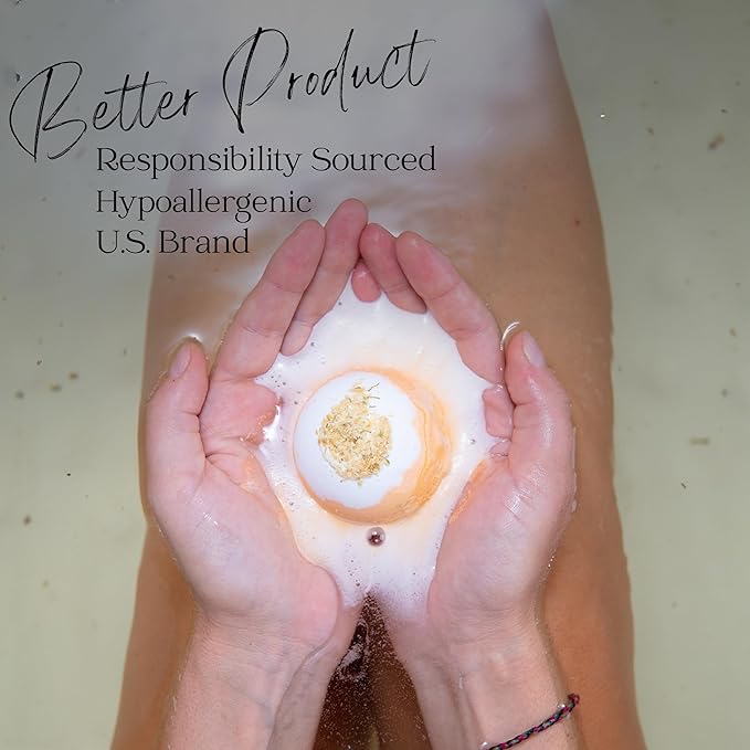 EvolutionUSA Inspire Bath Bombs for Women, 12 Gorgerous Flower Bath Bombs Topped with Dried Flowers, Luxurious Mother's Day Gift Set, Brithday Gift, Easter Gift or for Creating Lush Self Care Moment