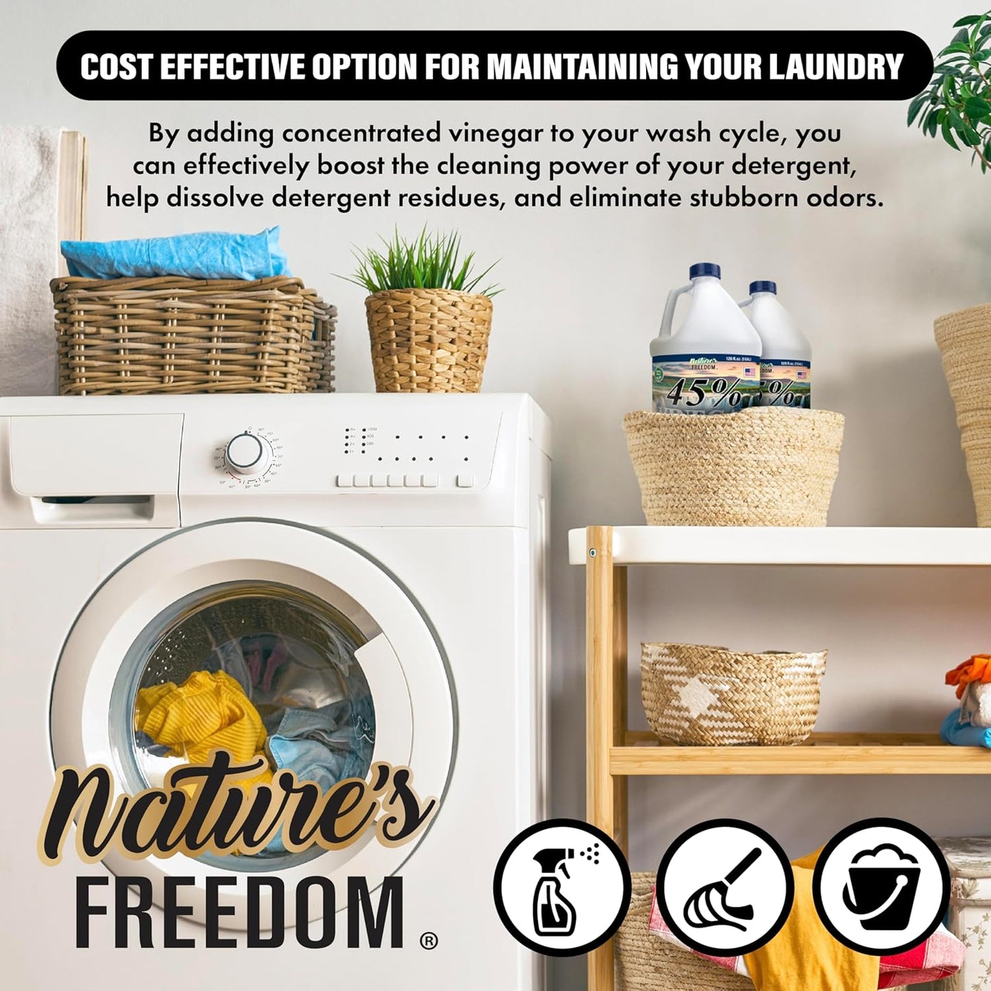 Nature's Freedom 45% Vinegar (2 Gallon)