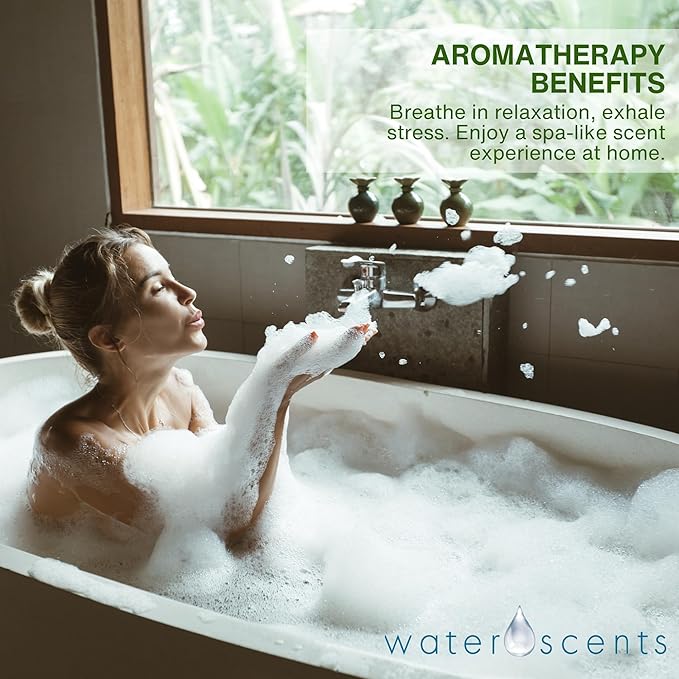 Water Scents Purity Bath Bomb Block | Vegan, Natural & Cruelty-Free | Aromatherapy Bath Soak with Lemon, Cardamom & Clary Sage | Refreshing & Moisturizing, Handmade in USA – 3.5 oz (1-Pack)