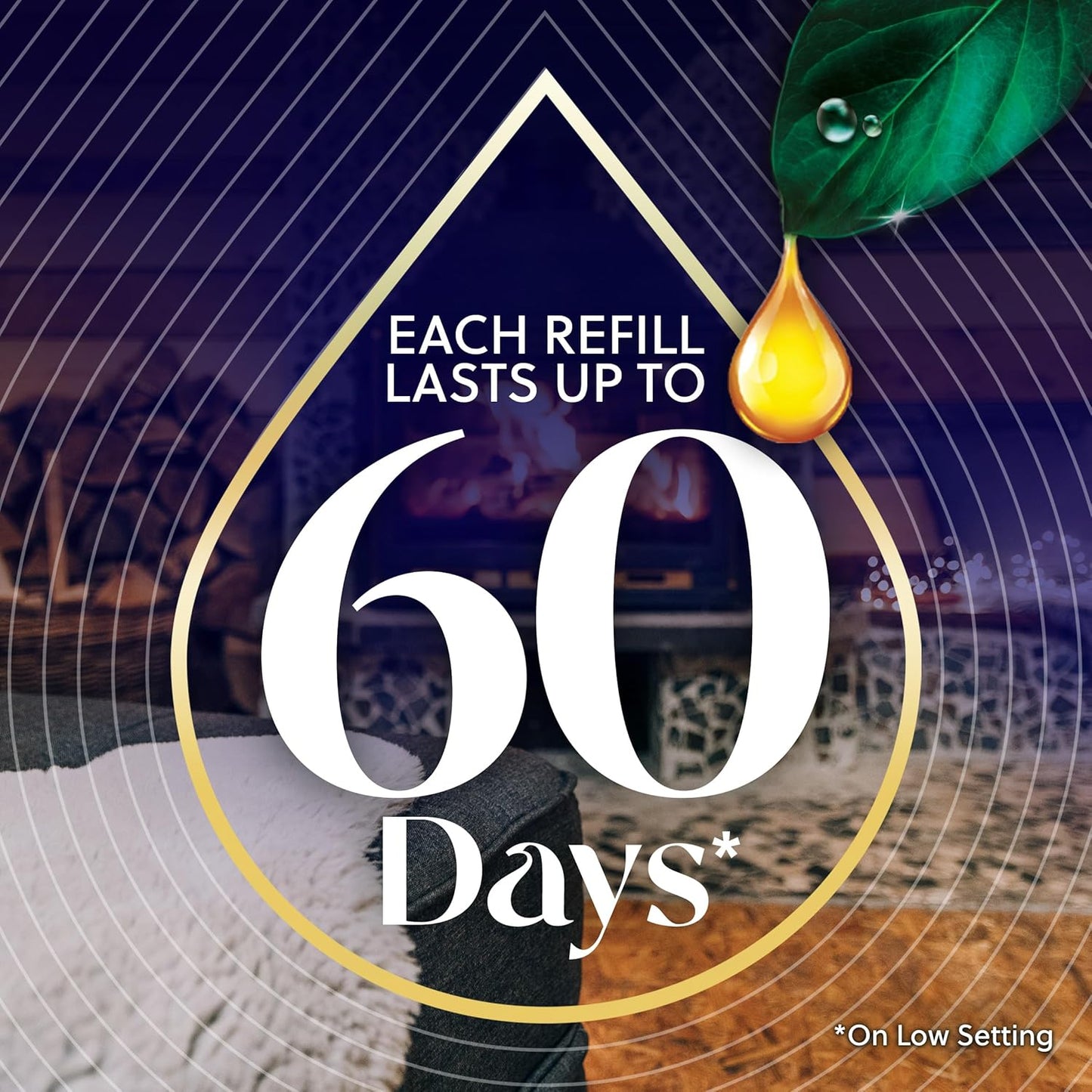 Air Wick Plug In Vibrant Scented Oils Refills, Campfire & Starlit Sky, 5 ct