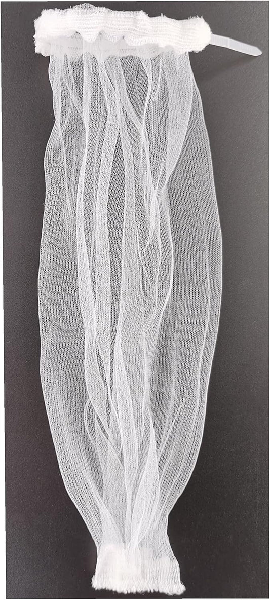 50 Pieces Washing Machine Hose Lint Traps Pet Dog Hair Catcher for Washer Laundry Lint Snare Sink Drain Hose Filter Dryer Mesh Bag with 50pcs Cable Ties