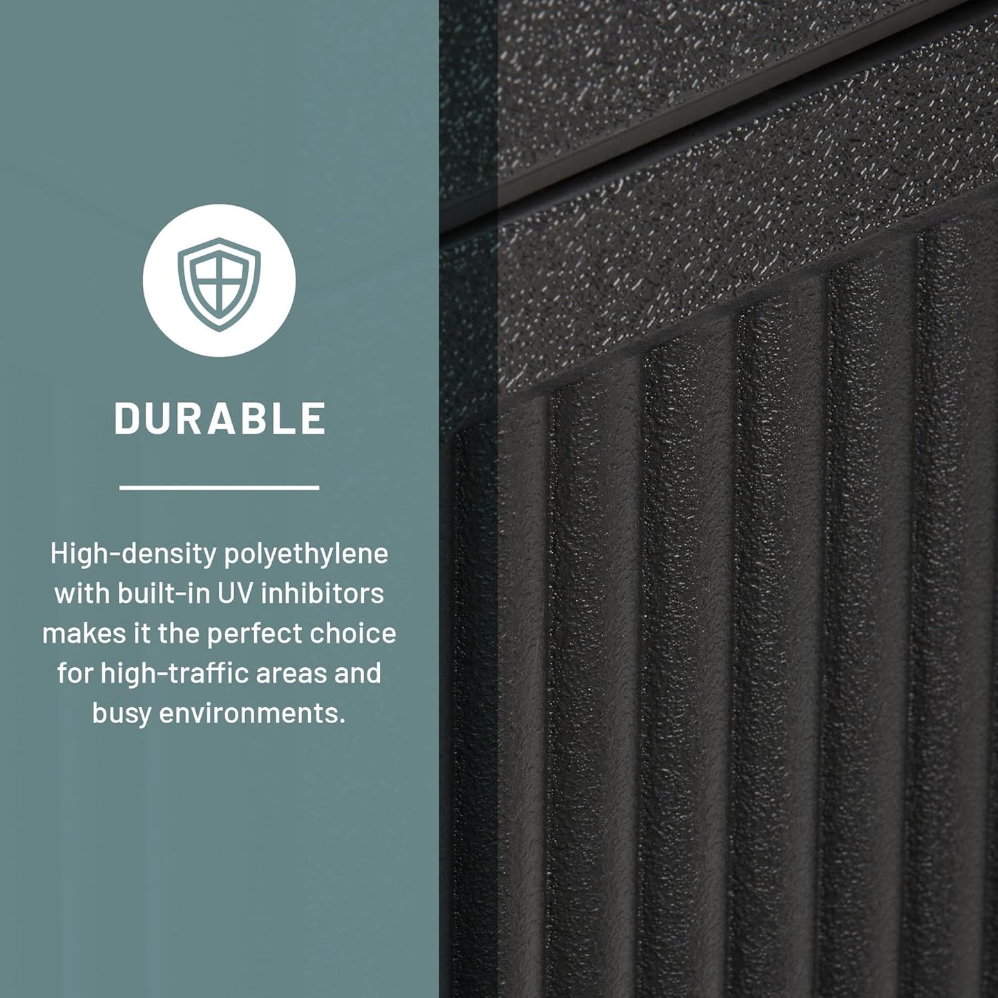 Safco Canmeleon Trash Can, 30 Gallons, Indoor and Outdoor Use, Durable & Weather-Resistant Commercial Garbage Can with Ashtray, Black