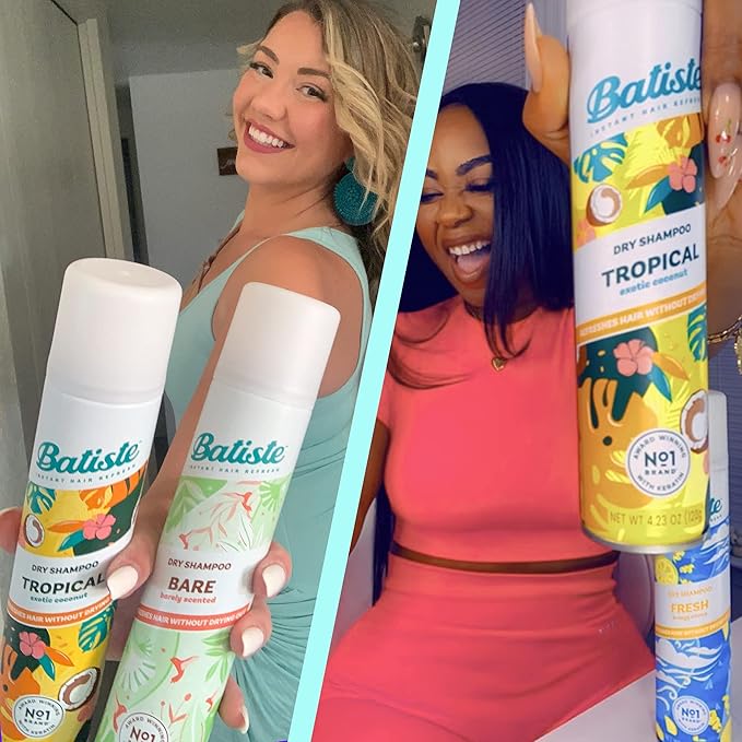 Batiste Dry Shampoo, Original Fragrance Classic Clean, Refresh Hair and Absorb Oil Between Washes, Waterless Shampoo for Added Hair Texture and Body, 5.71 oz