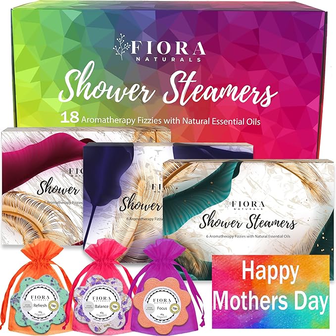 Shower Steamers Aromatherapy - 18 Shower Bombs Aromatherapy Gift Set with Organic Essential Oils for Relaxation and SelfCare. Bath Bombs Tablets, Birthday Gift for Her, Wife