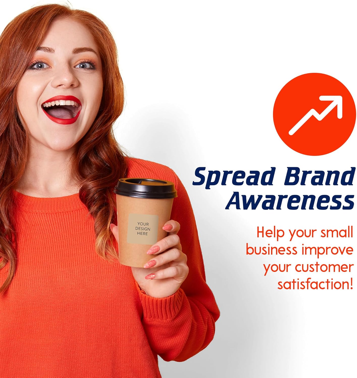 100 Custom Vinyl Stickers - Upload Your own Image, Text, Design, Logo - Personalized Logo Labels for Handmade, Packaging, Bottle, Jars, Candle, Brand Stickers (Brown, 2x2 Square)