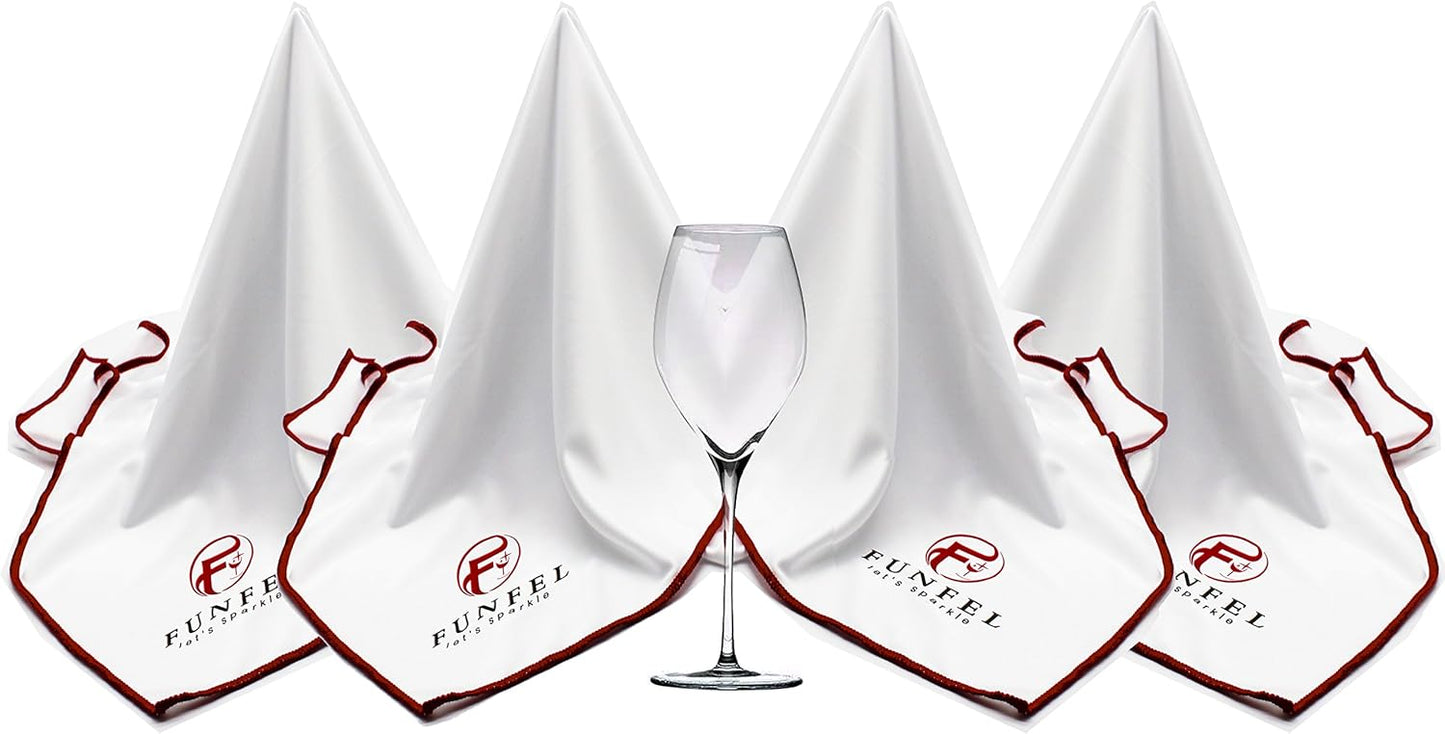 Large Microfiber Glass Polishing Cloth, Lint Streak Free Drying Towel 24x20 inch (4-Pack)