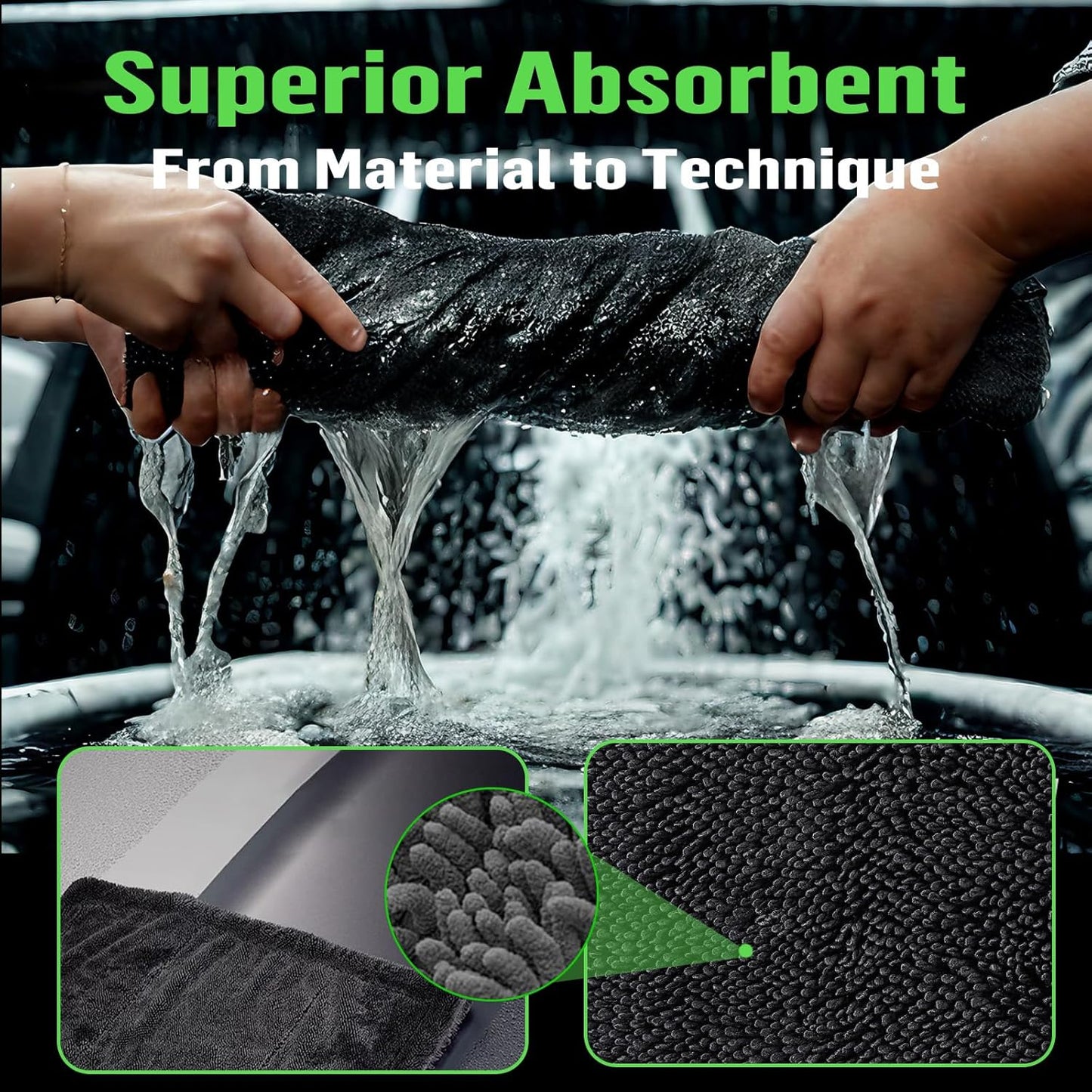 Shiny Bath Wipes Shower Cleaning Cloths, Premium Car Drying Towel | Ultra Absorbent Twisted-Loop Design| Microfiber Towel for Car, Shower Cabin, Household