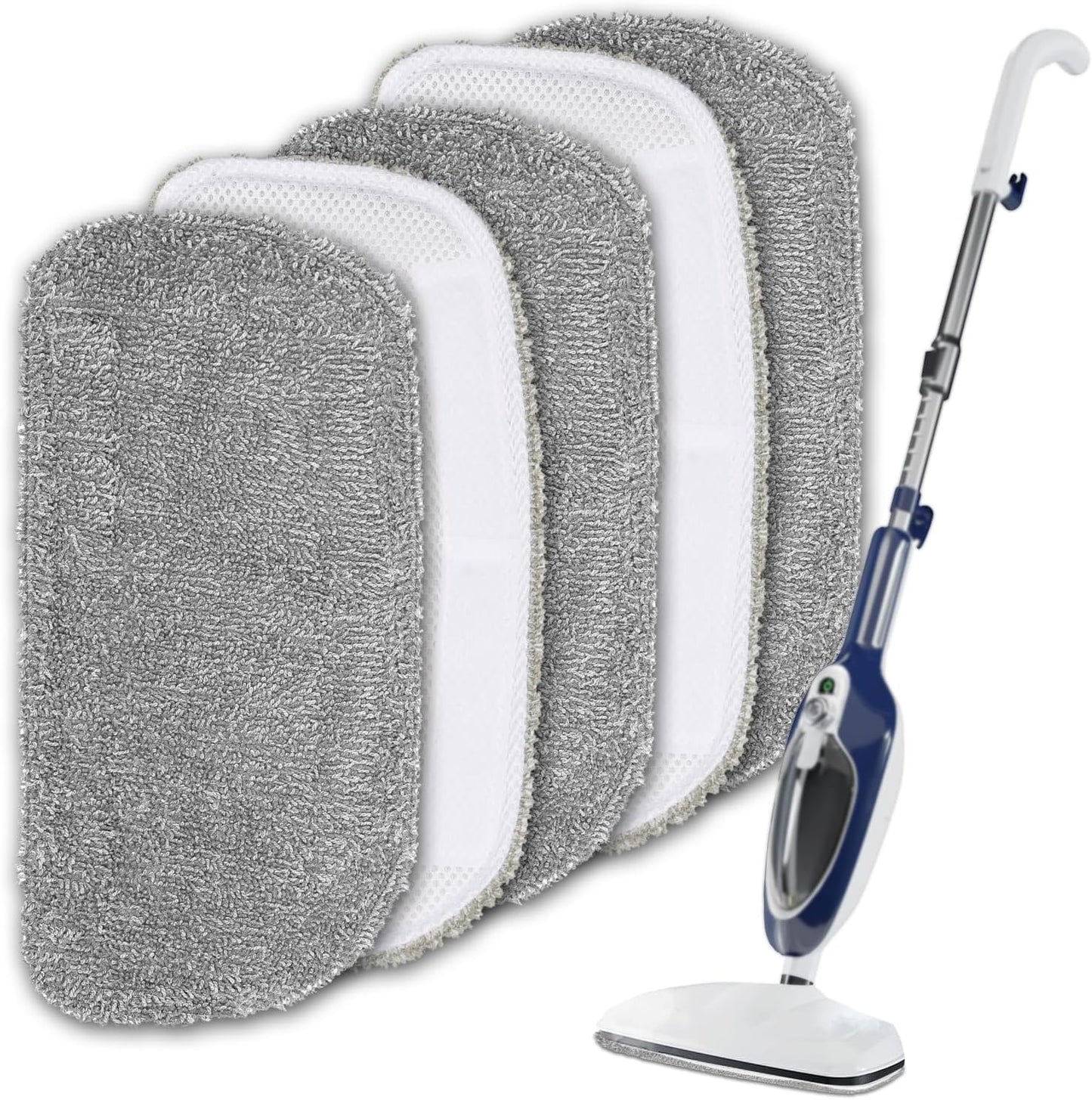 5 Pack Steam Mop Replacement Pads,Steam Mop Pads Compatible with GorFanty Steam Mop GF-6610B & GF-6610,Neugo NE033/NE033M & Mxnsewr,Washable & Reusable Microfiber Cloth for Floor Cleaning