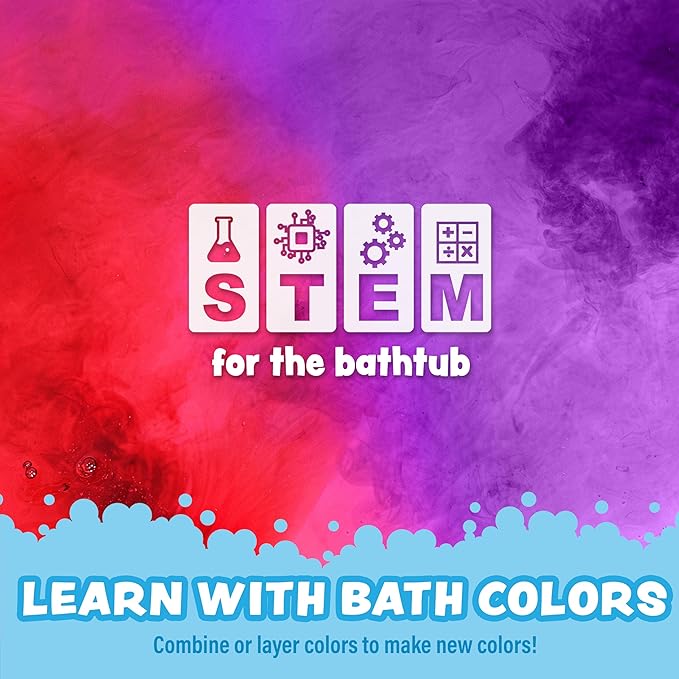 Tub Works® Bath Color Brush™ Kids Bath Bomb Set | Nontoxic & Fragrance-Free | Use Brush to Paint Water with Vibrant, Fizzing Colors | Fun BathBombs for Kids Bath | Creative Bathtub Toys for Toddlers