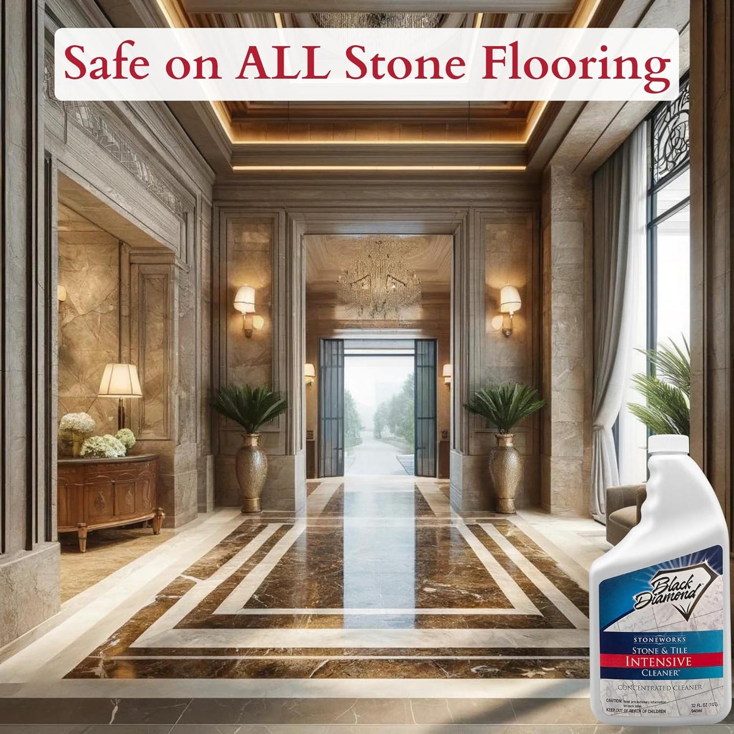 Black Diamond Stoneworks Stone & Tile Intensive Cleaner: Concentrated Deep Cleaner, Marble, Limestone, Travertine, Granite, Slate, Ceramic & Porcelain Tile.