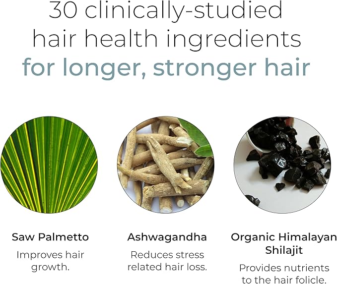 Hush & Hush DeeplyRooted Hair Supplement for Stronger, Healthier Hair - Collagen Hair Growth Pills for Men & Women - Biotin for Hair Loss - Hair Care for Thinning Hair & Hair Regrowth - 120 Capsules