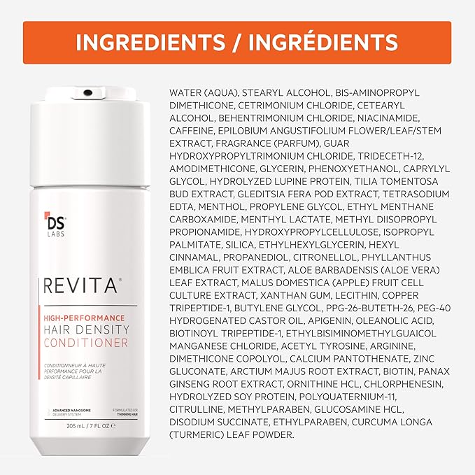 DS Labs Revita Conditioner Travel Size, 100mL - Lightweight, Scalp First Hydration for Fuller Looking, Softer Hair, Thickening Appearance, Sulfate & Silicone Free, Color Safe, For Men & Women