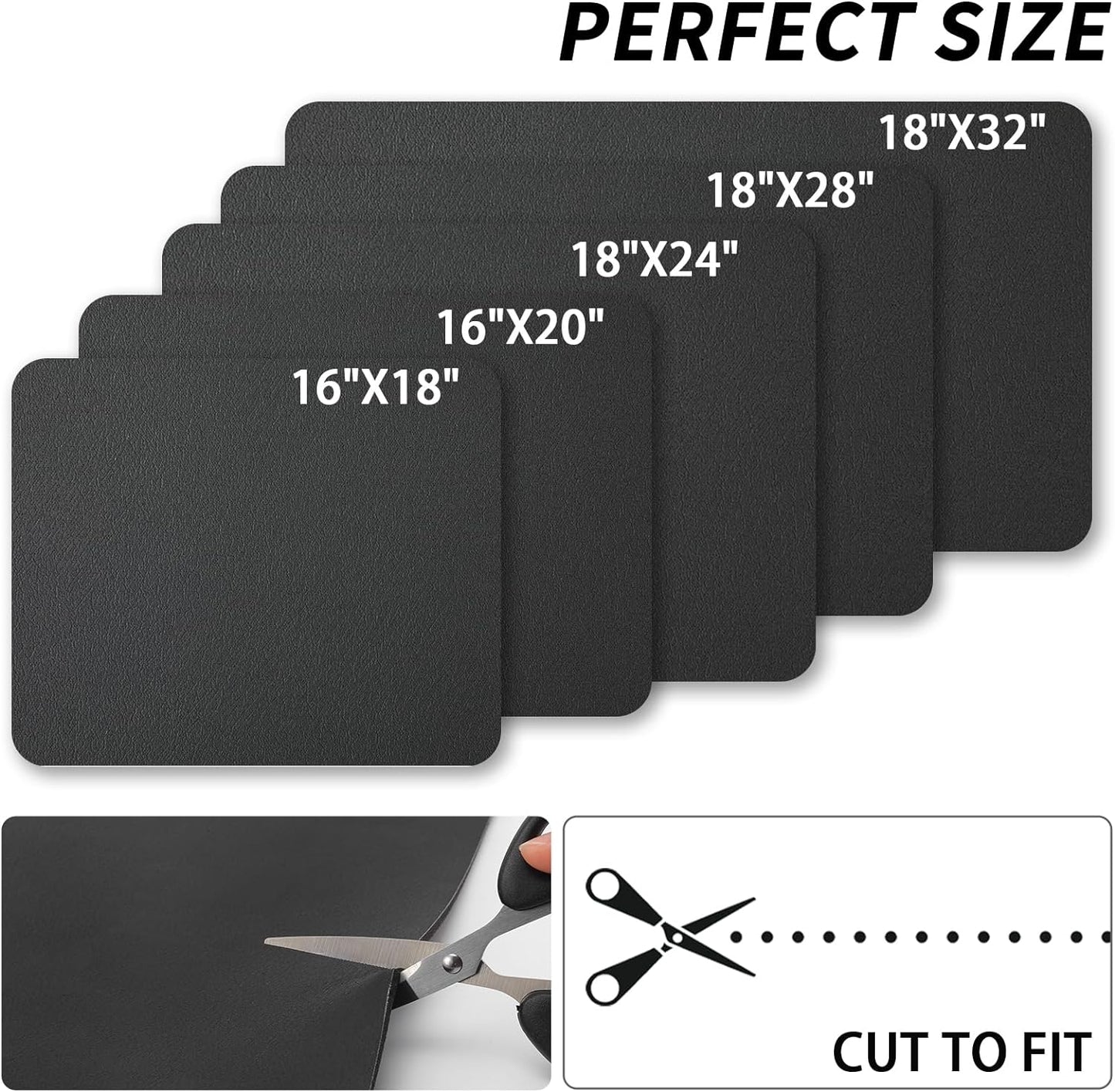 Dish Drying Mat for Kitchen Counter, Heat Resistant Drainer Mats with Non-slip Rubber Backed, Hide Stain Kitchen Super Absorbent Draining Mat, Easy to Clean Dish Rack Pad, Black 16"x20"