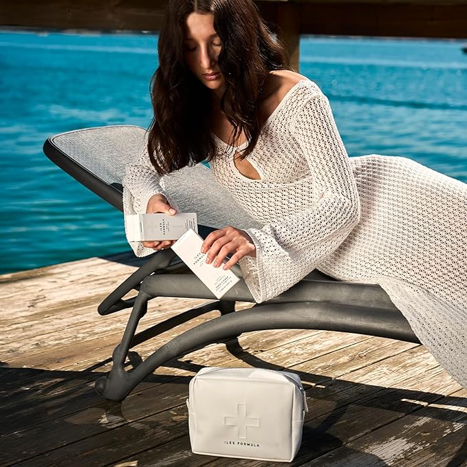 Iles Formula Nurture Pack (5-Piece Set) Shampoo + Conditioner + Hair Mask + Comb in Faux Leather Beauty Bag - Nourishes, Strengthens, Helps Prevent Hair Breakage, Infused with Vitamins & Tucuma Butter