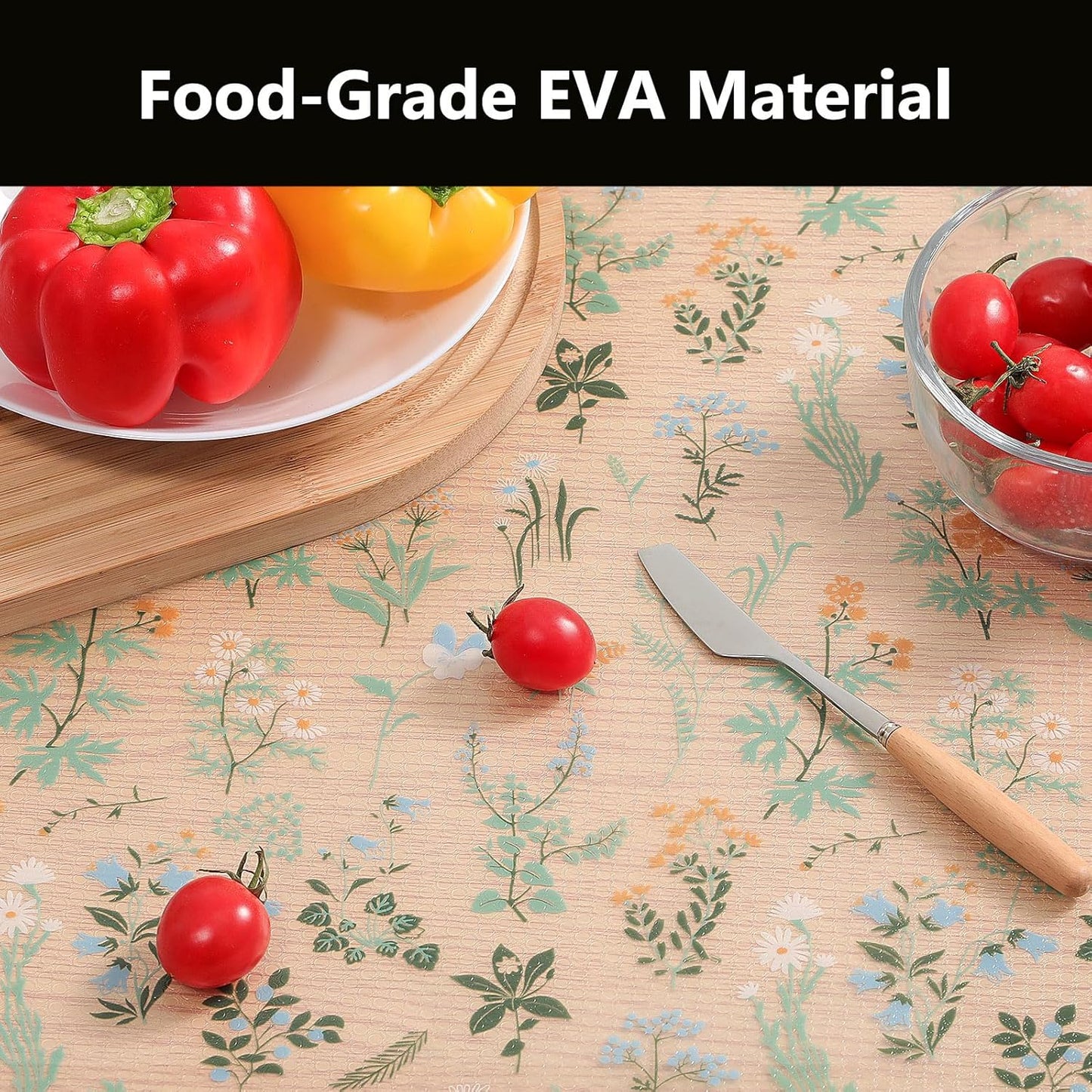 INNOLITES Shelf Liners for Kitchen Cabinets – Drawer Liner Waterproof & Oil-Proof, Non-Adhesive EVA Mat – Durable & Washable – for Shelves, Cupboard, Dresser 17.7" x 360"