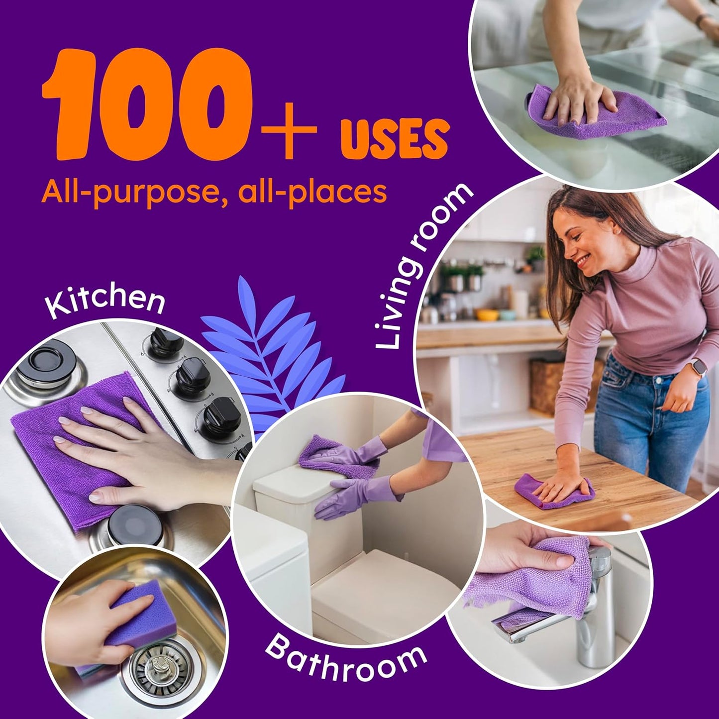 Originally Yellow Lavender Vinegar All Purpose Cleaning Spray | Distilled Cleaning Vinegar For Every Room In the House | Plant-Derived All Purpose Cleaner | Living Room, Bathroom, & Kitchen | 3 Pack