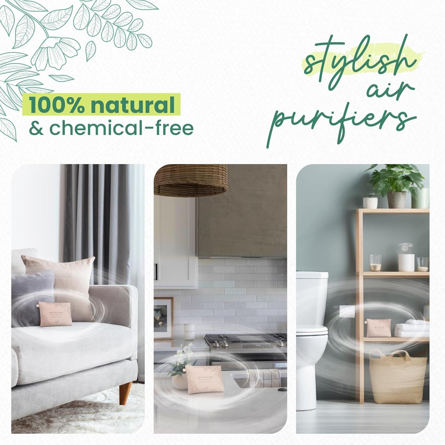 Roonin Activated Charcoal Odor Absorber - Bamboo Charcoal Air Purifying Bag - Activated Charcoal Bags Odor Absorber Packets - Home Deodorizer Odor Eliminator (2-pack)