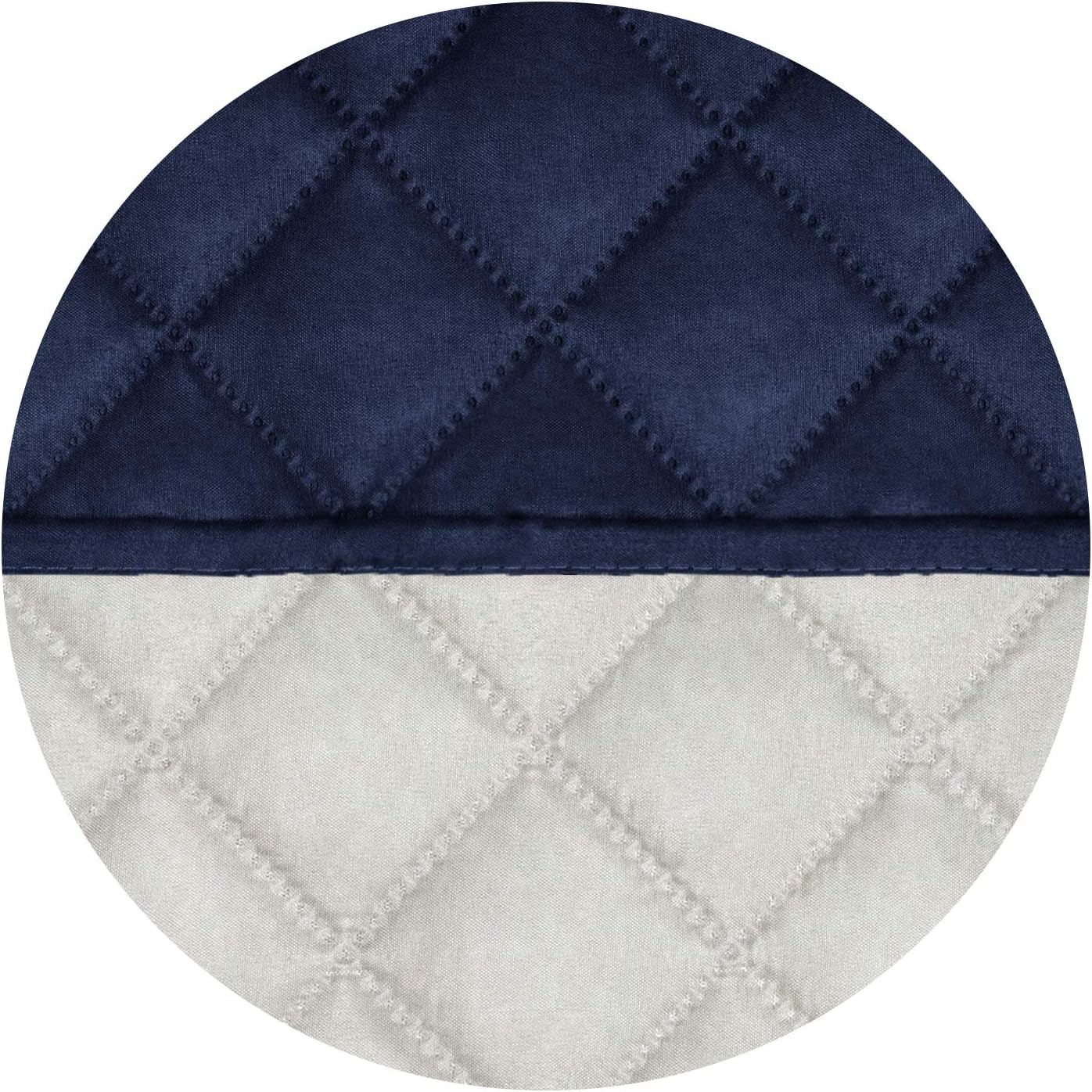 PureFit Reversible Quilted Sofa Cover, Water Resistant Slipcover Furniture Protector, Washable Couch Cover with Non Slip and Elastic Straps for Kids, Pets (Oversized Sofa, Navy/Ivory)