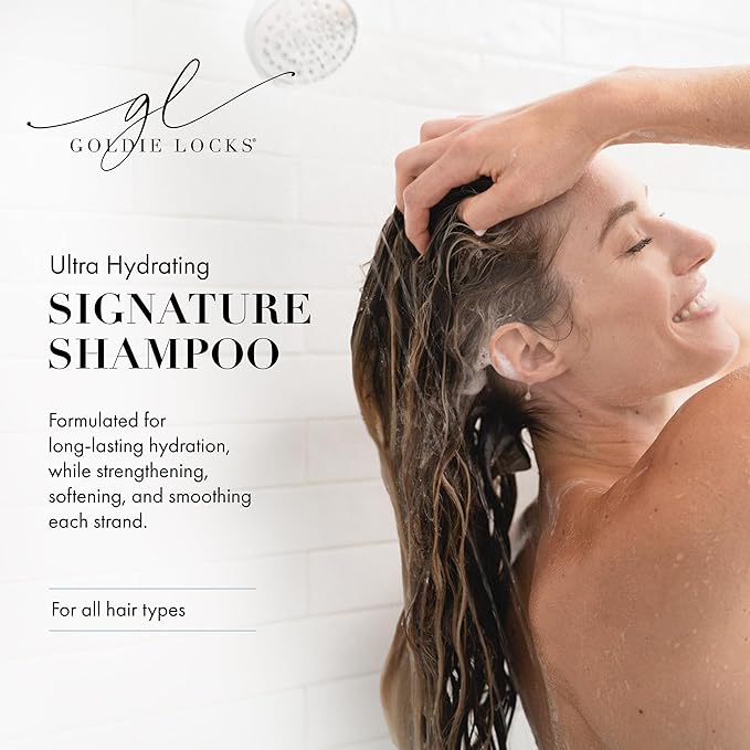 Goldie Locks Ultra Hydrating Shampoo - Sulfate-Free Moisturizing Formula - Maintains Texture and Shine - Safe for Extensions and Color-Treated Hair - Protein-Free - 8.45 fl oz (Packaging May Vary)