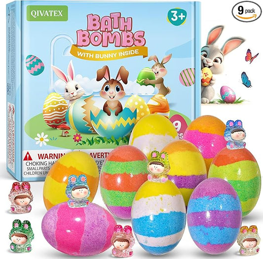 Bath Bombs with Toys Inside, Natural & Organic Kids Bath Bombs, Bubble Bath Kids, Perfect Birthday Gifts Set for Kid Boys and Girls Ages 3+