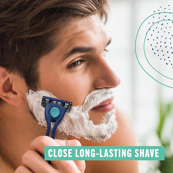 Preserve Shave 5 Five Blade Refillable Razor, Made from Recycled Materials, Sunshine Yellow