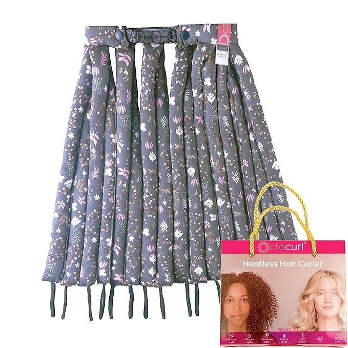 Octocurl Heatless Curls Headband - Hair Curlers to Sleep In - Heatless Curlers for Long Hair (Cotton - Lilac)