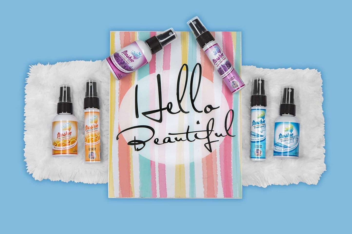 Flushie Pre-Toilet Sprays for Poop Travel Size Toiletries Bathroom Spray for Poop Spray for Toilet Deodorizer Traveling Essentials Poop deodorizer Poop Odor eliminator (Linen, 16oz 1pack)