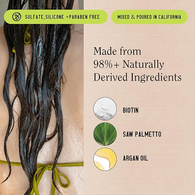 California Naturals Re:GRO Shampoo and Conditioner Set, Anti-Thinning & Hair Growth Support, All Hair Types, Vegan, Natural, Cruelty Free, Silicone, Paraben & Sulfate Free for Women & Men, 16.5 oz