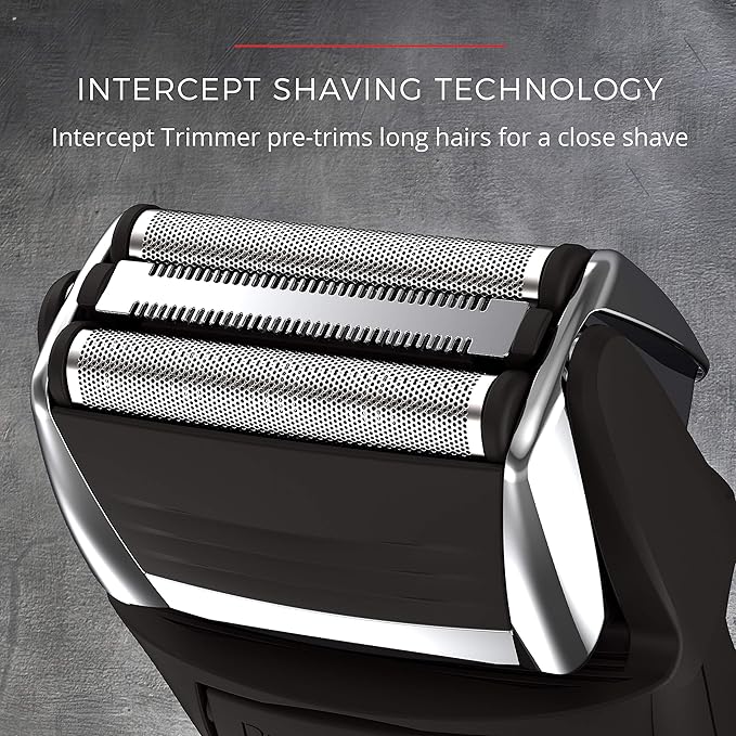 Remington F5 Power Series Foil Shaver, Electric Razor for Men, Cordless Rechargeable with Pop Up Trimmer, Pivot & FlexFoil Technology, Lightweight Handheld Design, Black