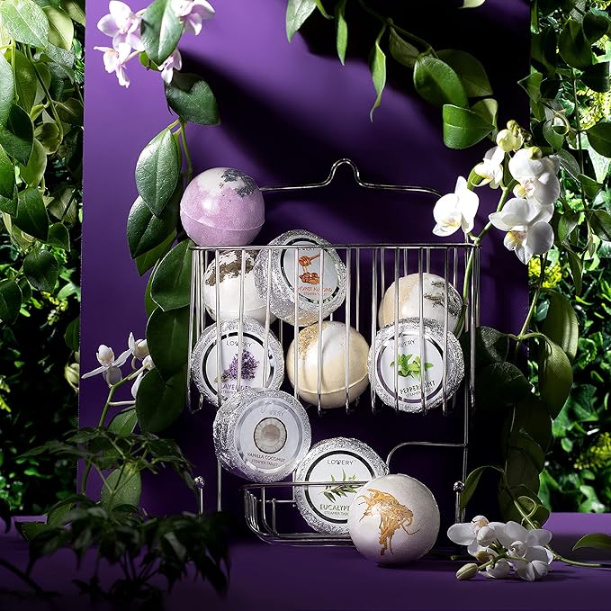 Essential Oil Shower Steamers and Bath Bombs Set - Lavender, Peppermint, Vanilla Coconut, Eucalyptus, Honey Almond Scented Aromatherapy Vaporizing Tablets, Relaxation Gifts for Women, 11pc