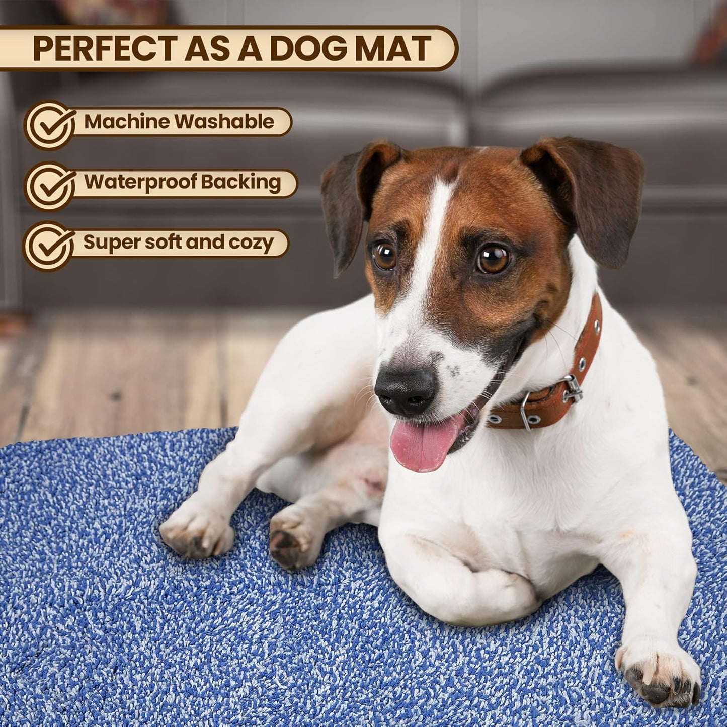 Premium Microfiber Indoor Door Mat – 36"x60" Washable Entry Mat, Non-Slip, Waterproof Backing, Super Absorbent, Low Profile Entryway Doormat for Indoor Entrance