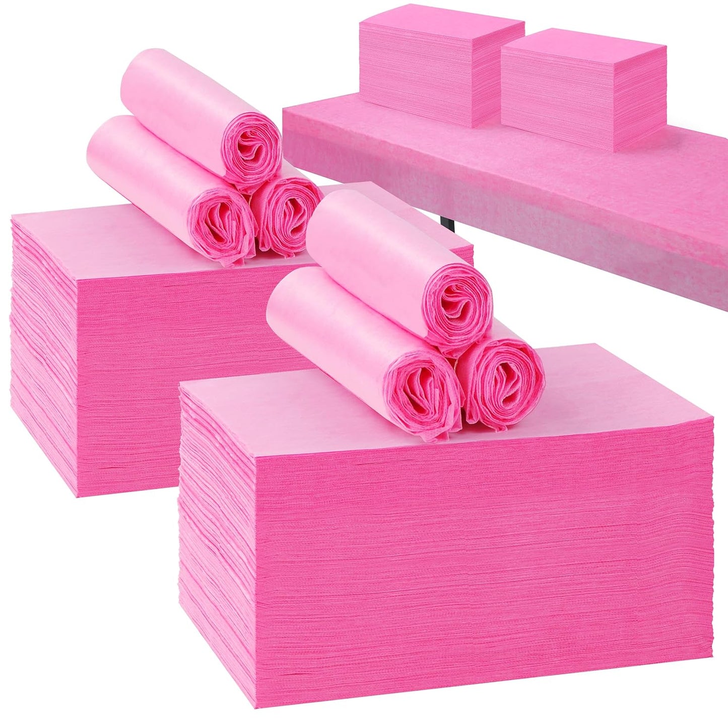 200 Pcs Disposable Bed Sheets 31" x 71" Massage Table Sheets Non Woven Fabric SPA Bed Cover Breathable for Massage Beauty Tattoos(200 Pcs Pink)