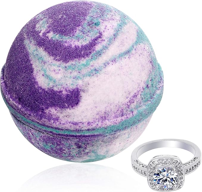 Bath Bomb with Surprise Ring Inside Mermaid Daydream Extra Large 10 oz. Made in USA (Suprise)