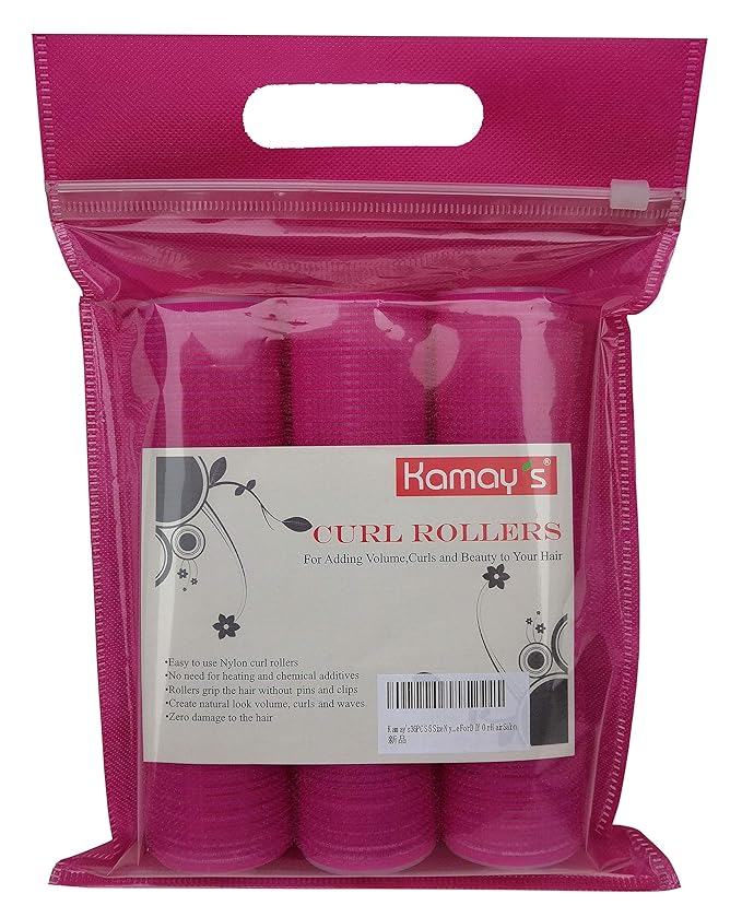 Hair Rollers Self Grip Holding Rollers Hairdressing Curlers Hair Design Sticky Cling Style For DIY Or Hair Salon By Kamay's (Gripping Sticky Rollers 36PCS 4 Size) Large Medium Small Premium Set Random