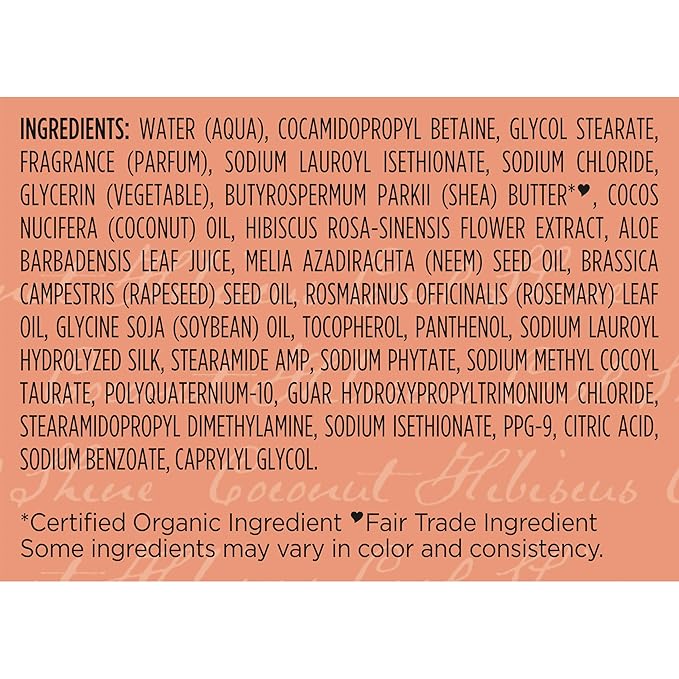 SheaMoisture Curl and Shine Coconut Shampoo Coconut & Hibiscus for Curly Hair Paraben Free Shampoo 13 oz