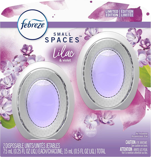 Febreze Small Spaces Air Freshener, Lilac & Violet, 2 Ct