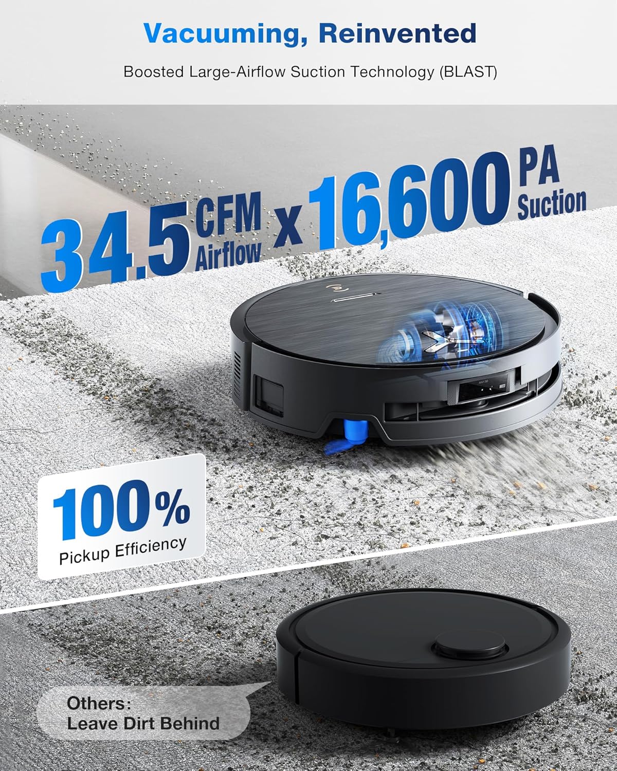 ECOVACS DEEBOT X9 PRO Omni Robot Vacuum and Mop,16,600Pa Blast Suction, OZMO Roller Instant Self-Washing Mopping, ZeroTangle 3.0, Triple Lift System, AI Smart Navigation, Hands-Free Omni Station