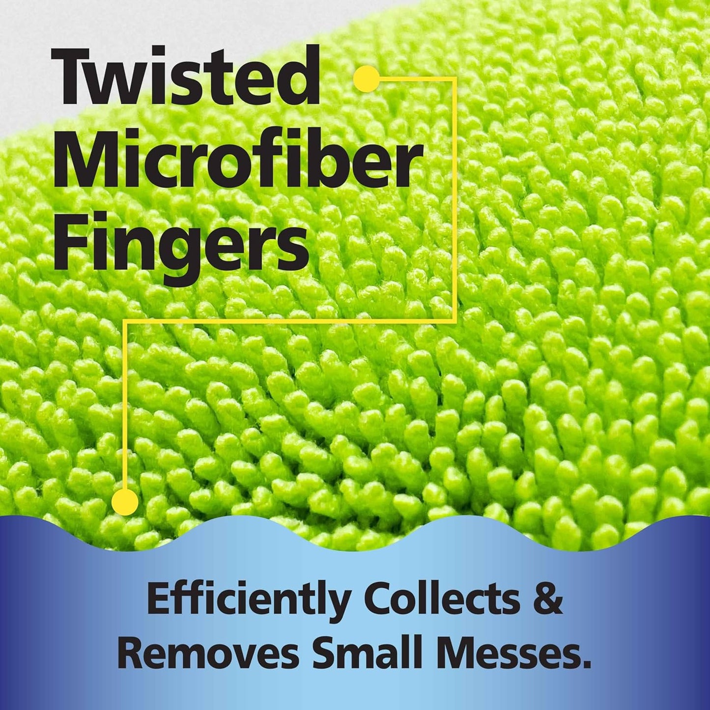 Fresh Tuff-Scrub, Large, 6-Pack Scrub-N-Wipe Sponge Cloth with Silvadur Antimicrobial for Odor Control, Microfiber, Multi-Surface, Non-Scratch, Dual-Sided, Machine Washable, Durable Kitchen Sponge