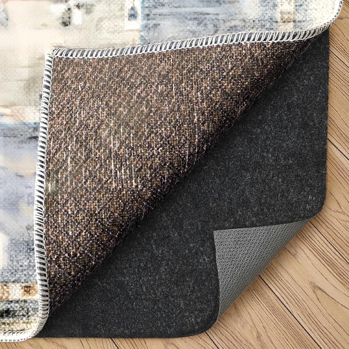 Felt Rug Pad, 3 x 5 Ft Rubber Non-Slip Rug Pad Gripper, Keep Rugs Secure and in Place, Extra Strong Under Carpet Mat Cushion - for All Floors