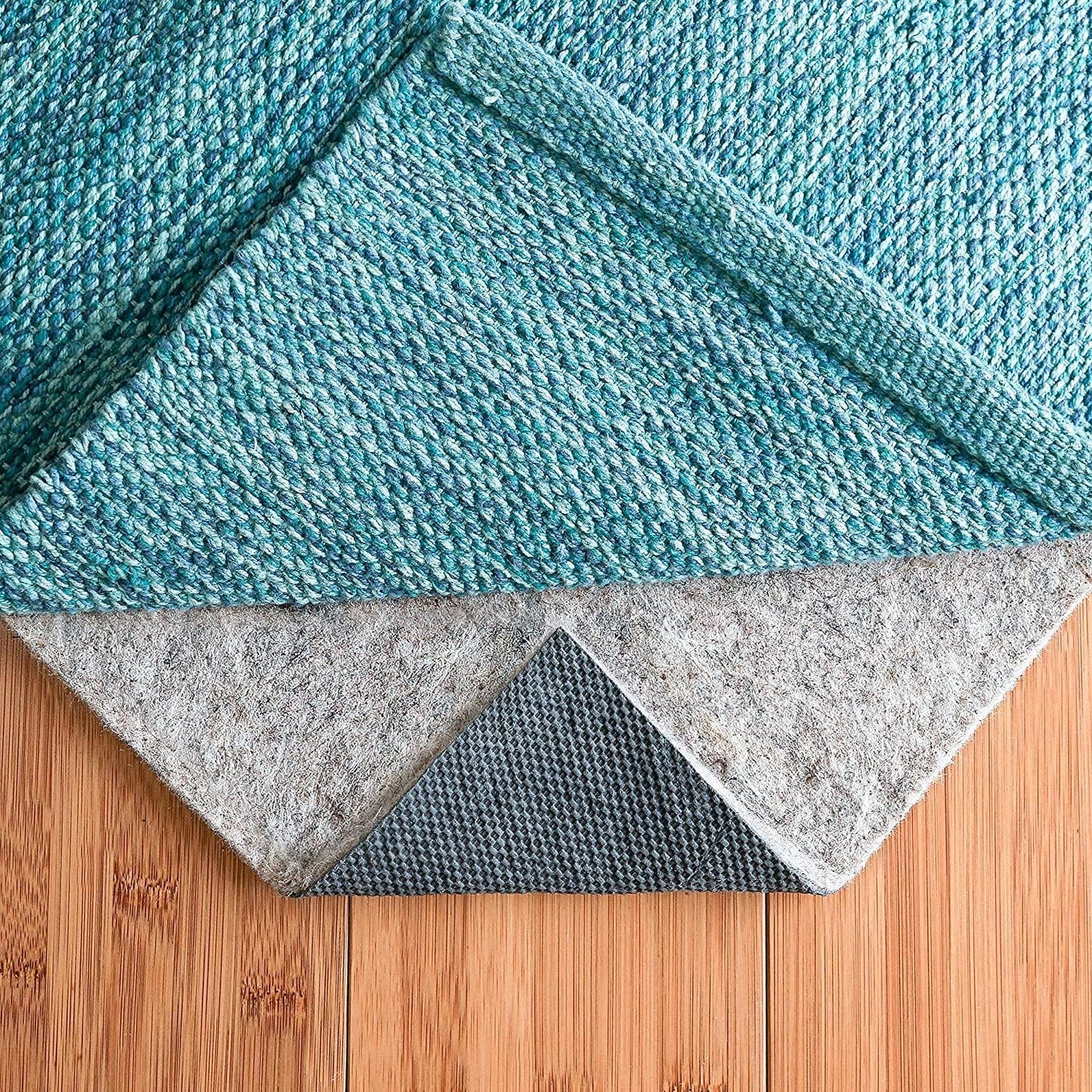 RUGPADUSA - Dual Surface - 11'x14' - 1/4" Thick - Felt + Rubber - Non-Slip Backing Rug Pad - Safe for All Floors