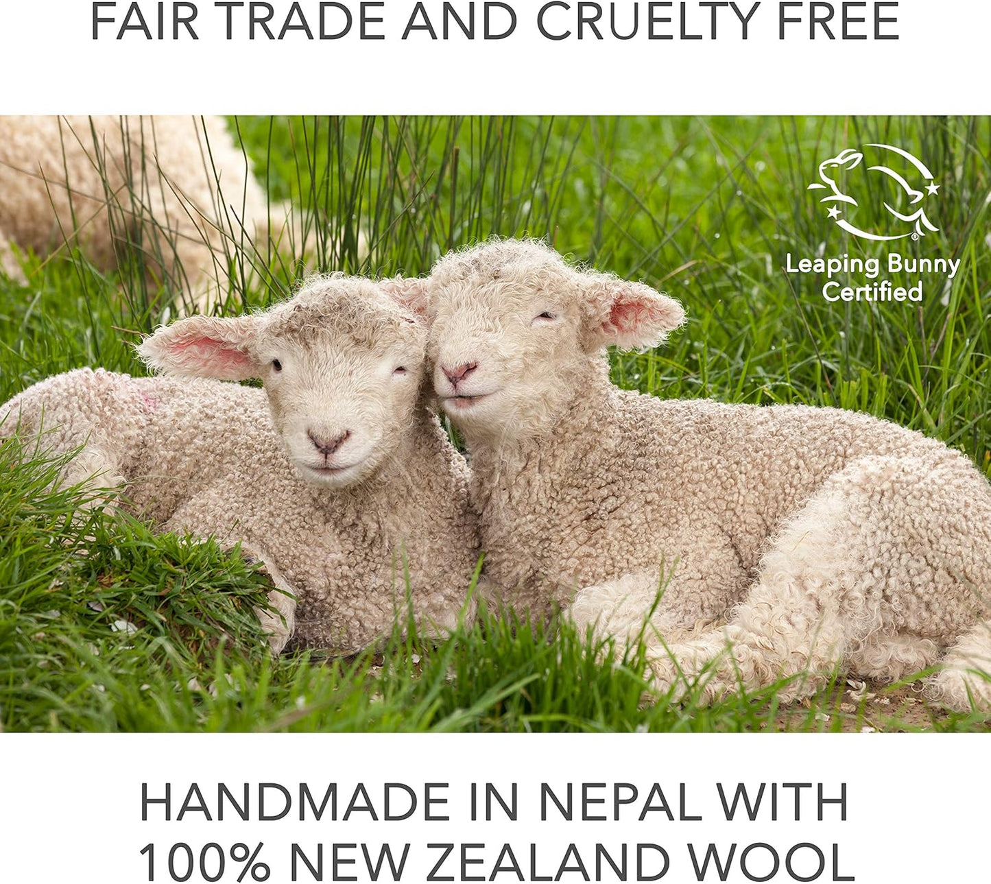 Friendsheep Wool Dryer Balls 6 Pack XL Organic Premium Reusable Cruelty Free Handmade Fair Trade No Lint Fabric Softener - Panda Pack