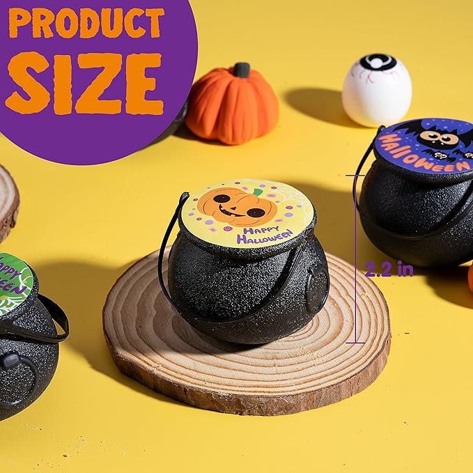 JOYIN Halloween Witch Cauldron Themed Bath Bomb with Mochi Squishy Toy, 6 Packs Bubble Kids Bath Bombs with Surprise Toy Inside, Trick or Treating, Halloween Party Favors Supplies, Goodie Bag Stuffers