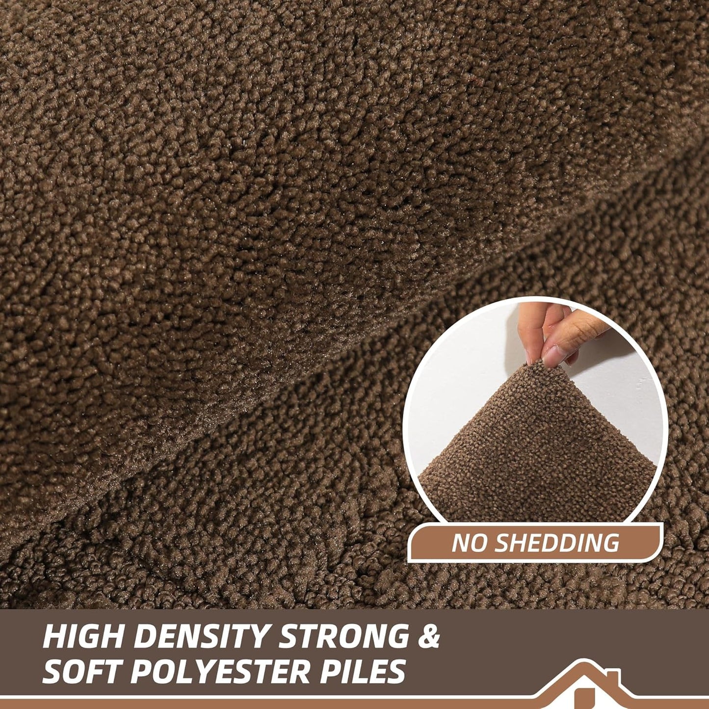 BEQHAUSE Door Mat 24" x 60", Non-Slip Door Mats Indoor Entryway Rugs Washable Low-Profile Absorbent and Stain Resist Floor Mats, Dog Door Mat for Front Back Door, Muddy Wet Shoes & Paws, Brown