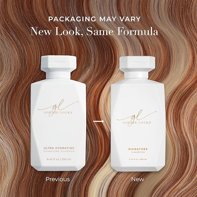Goldie Locks Ultra Hydrating Shampoo - Sulfate-Free Moisturizing Formula - Maintains Texture and Shine - Safe for Extensions and Color-Treated Hair - Protein-Free - 8.45 fl oz (Packaging May Vary)