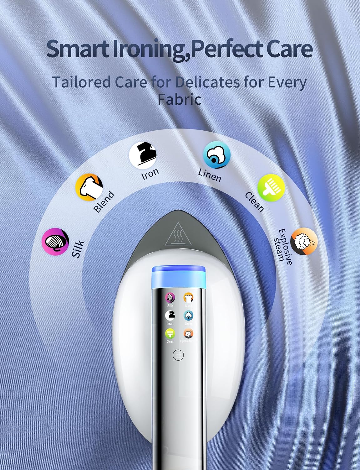 Sundu 1500W Professional Garment Steamer, 2-in-1 Vertical & Handheld for Wrinkles, 6 Steam Modes, 30-Second Heat Up, 800mL Tank, Auto Shut-Off, Portable & Standing Design, White